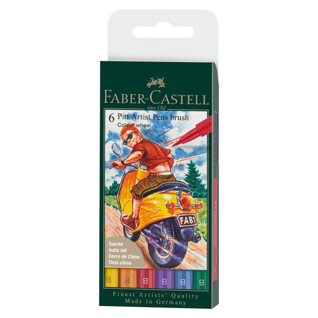 PITT Artist Brush Pack of 6 Colour