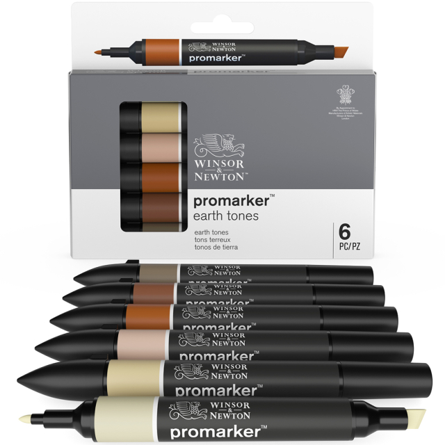 Promarker Set of 6 Earth tones