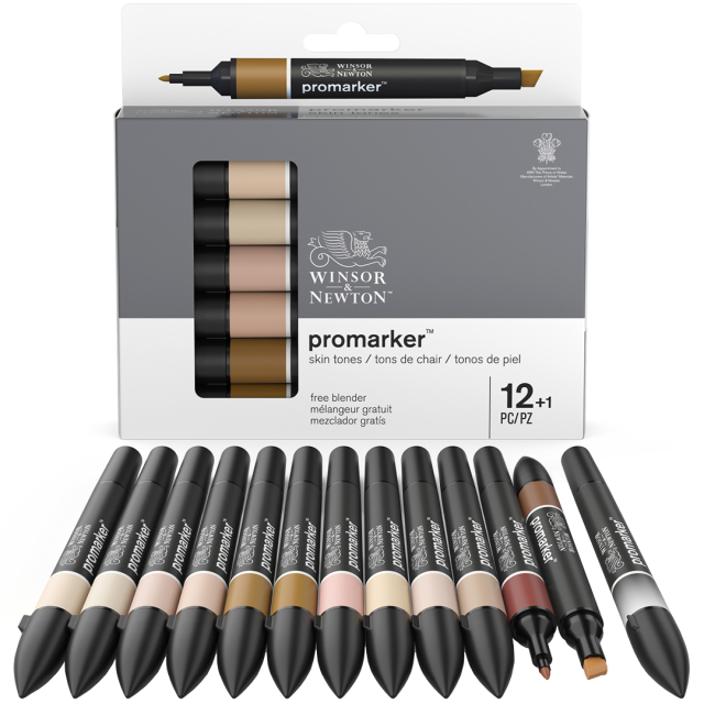 Promarker Set of 12 + Blender (Skin Tones)