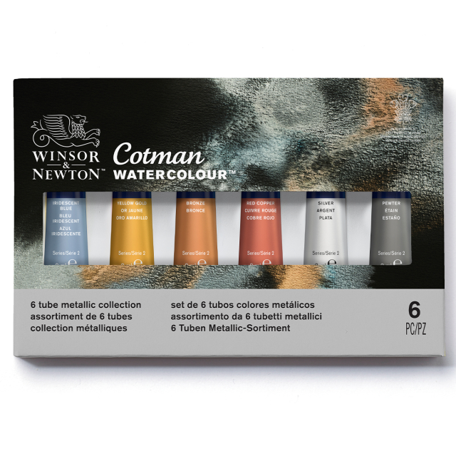 Cotman Water Colour Metallic Collection Tubes 8 ml 6-set