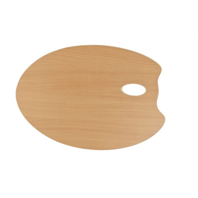 Wooden oval palette 30 x 40 cm