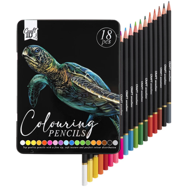 Colouring pencils 18-set Tin box