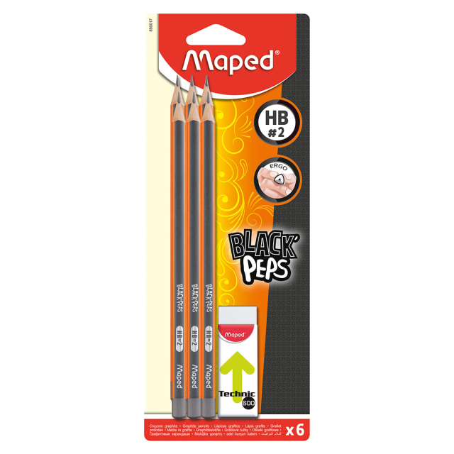 Pencils HB Pack of 6