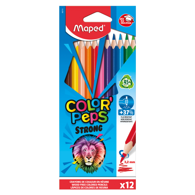 Colouring Pencils Colour Peps Strong Pack of 12