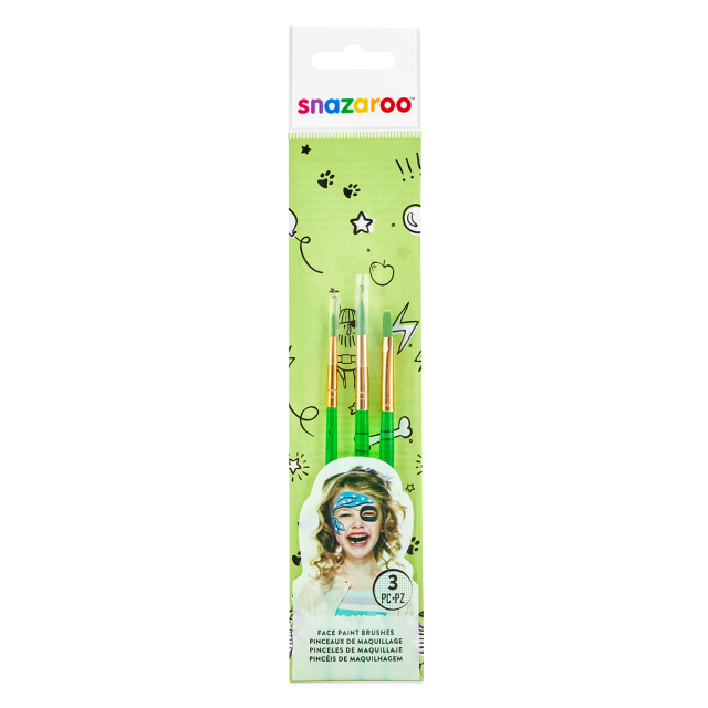 Face Paint Brushes 3 pcs