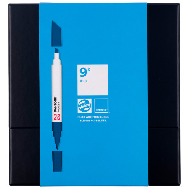 Marker Set of 9 Blue
