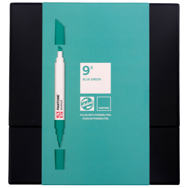 Marker Set of 9 Blue Green