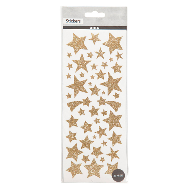 Stickers Gold Stars 2 sheets