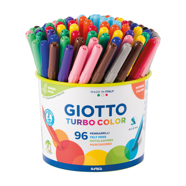 Turbo Color Colouring Felt pens Set of 96