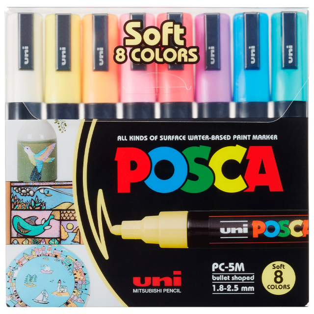 PC-5M Soft Colours Set of 8