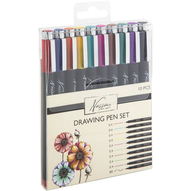 Fineliner Drawing pen Colour 10-set