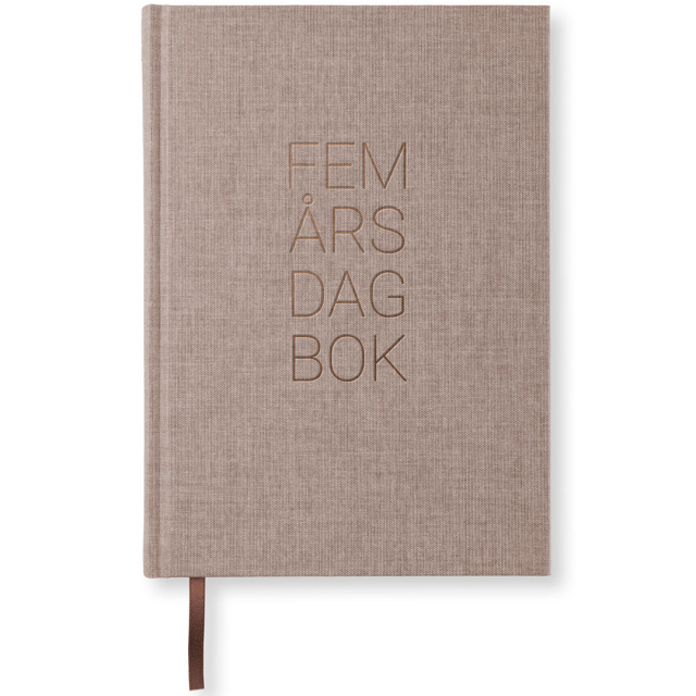 5 Year Journal A5 Brown Oak