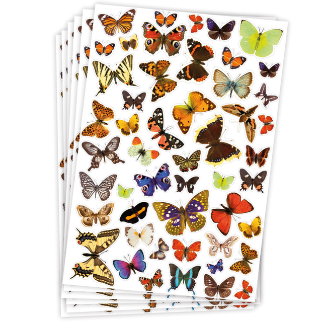 Stickers butterfly 6 sheets