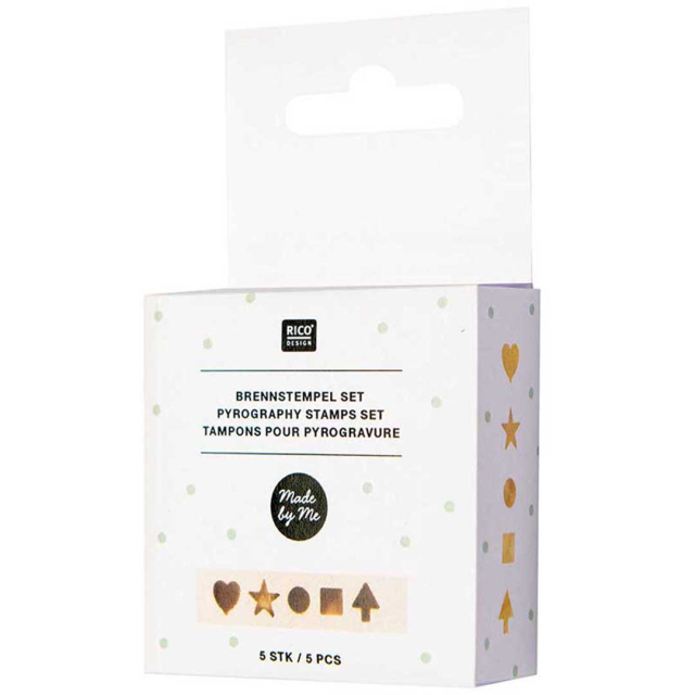 Pyrography stamp set 5 pcs