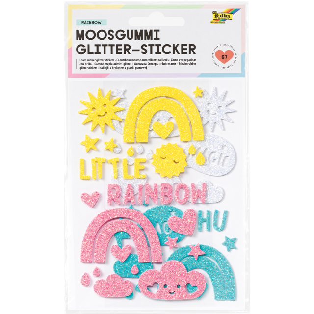 Foam rubber stickers Rainbow 2 Sheets