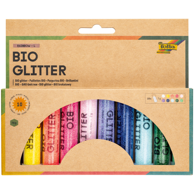 Bio GBio Glitter Mix Rainbow 10-pack