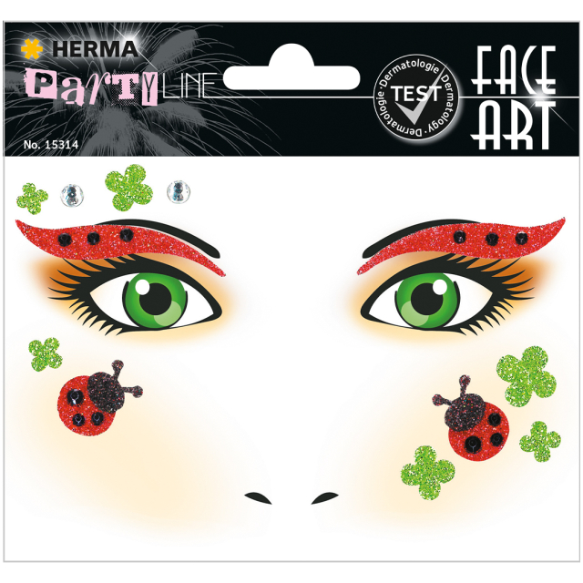 Face Art Stickers Ladybug