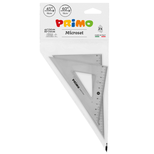 Kit Angle rulers 45°/16 cm + 60°/16 cm