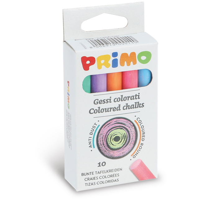 Coloured antidust chalks 10-pack