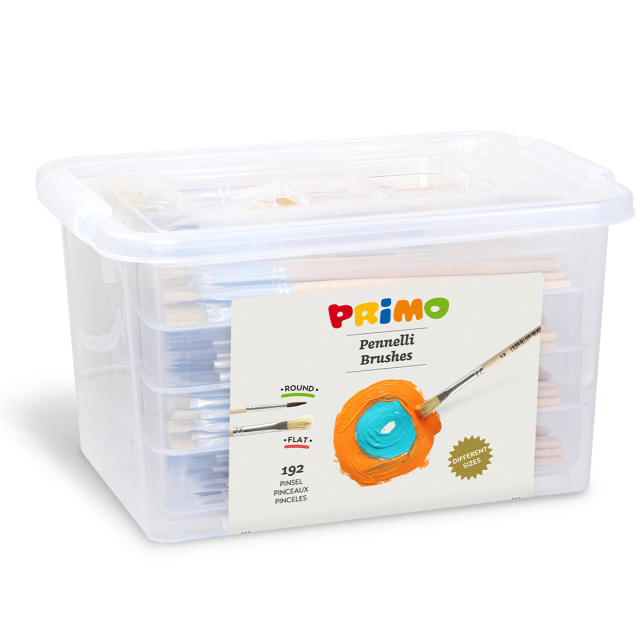 Assorted brushed, wood handle 192-pack