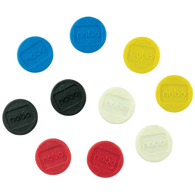 Magnets 24 mm 10-pack Colour mix