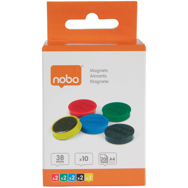 Magnets 38 mm Strong 10-pack Color Mix