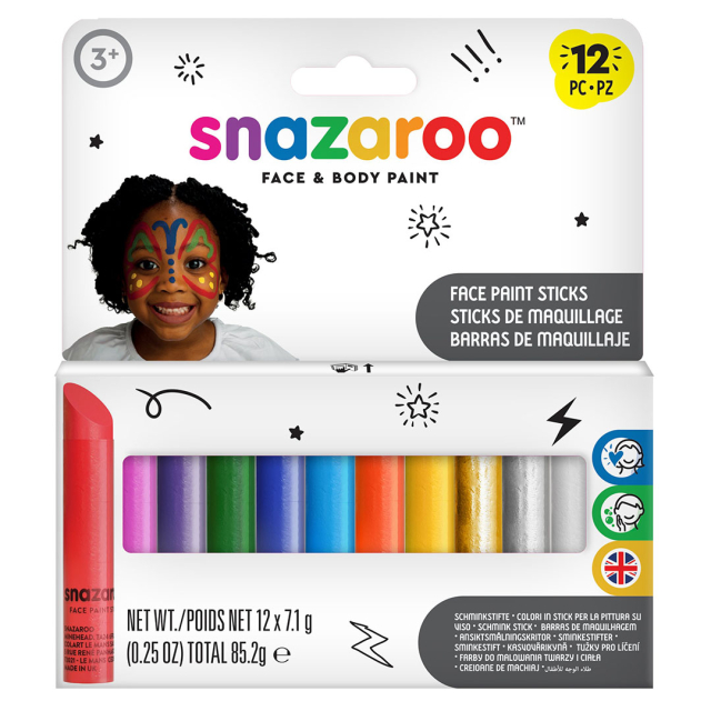 Face Paint Sticks set of 12