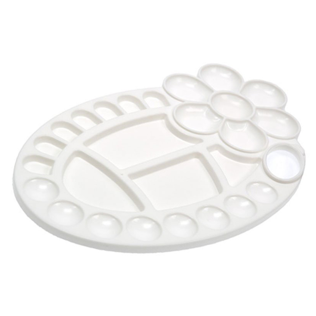 Oval painting palette Flower