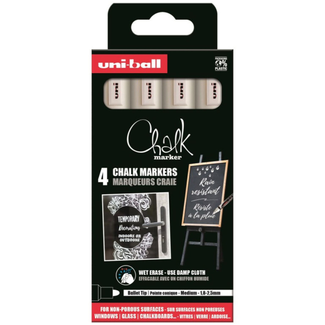 Chalk Marker PWE-5M 4-set White