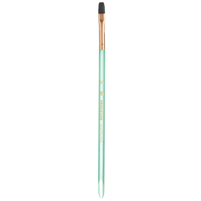 Neptune Synthetic brush short handle Aquarelle Flat size 1/4