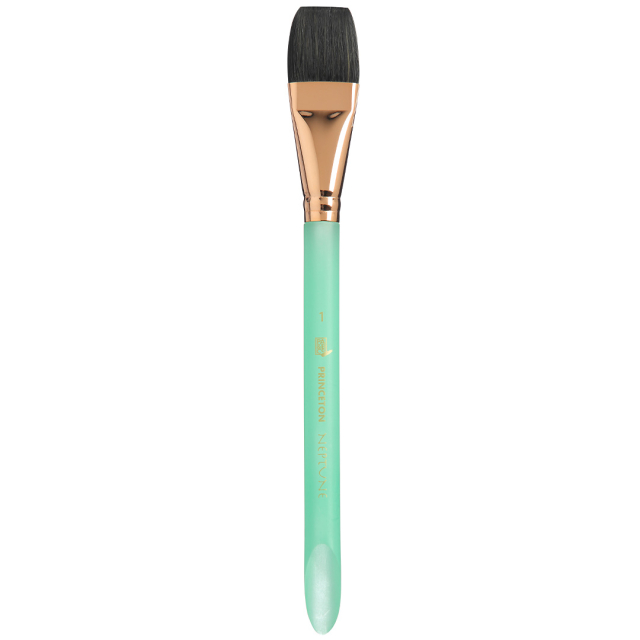 Neptune Synthetic brush short handle Aquarelle Flat size 1