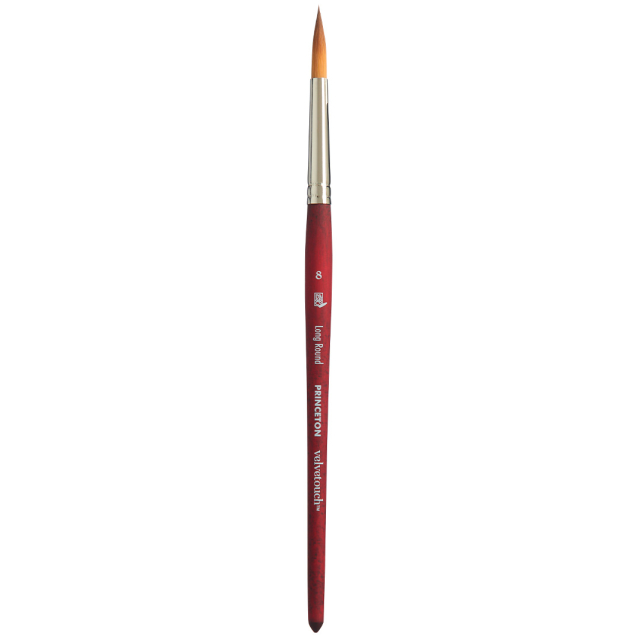 Velvetouch Synthetic Brush short handle Long Rund st 8
