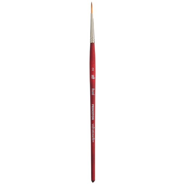 Velvetouch Synthetic Brush short handle Round St 2