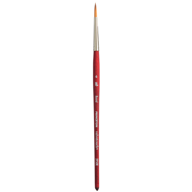 Velvetouch Synthetic Brush short handle Round St 4