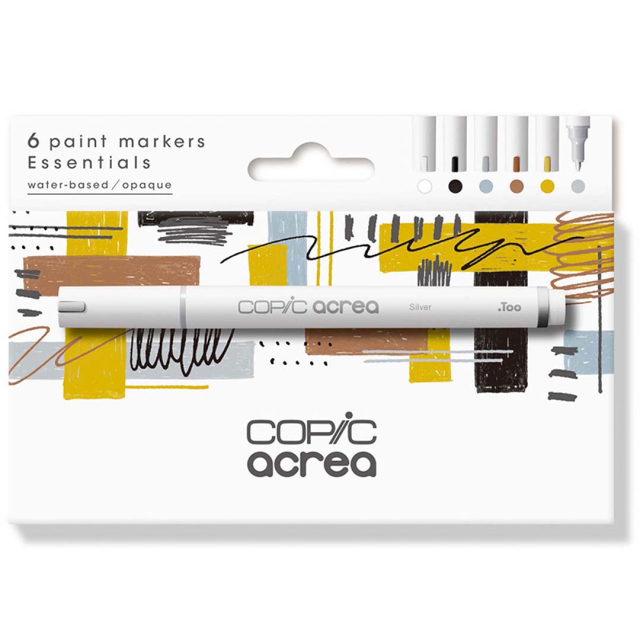 Acrea Paint Marker Set of 6 Essential Colours