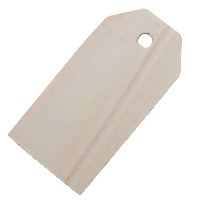 Manilla wooden gift tags 3x6 cm Pack of 10