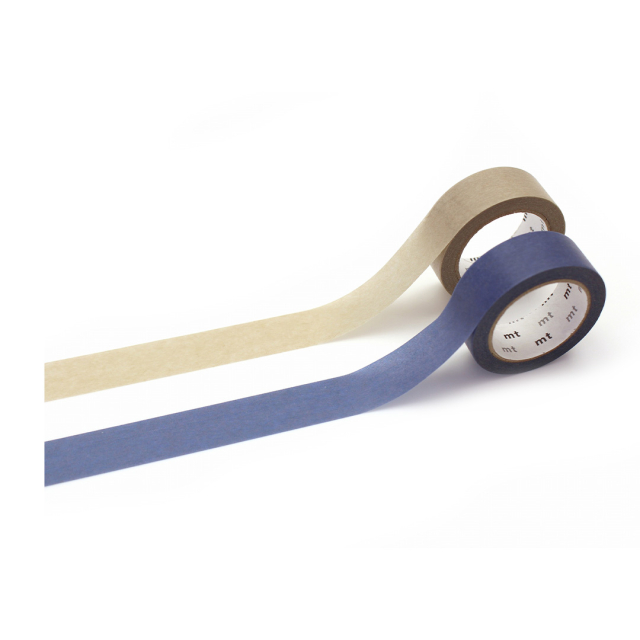 Washi-tape Blue × pastel gray 2-pack