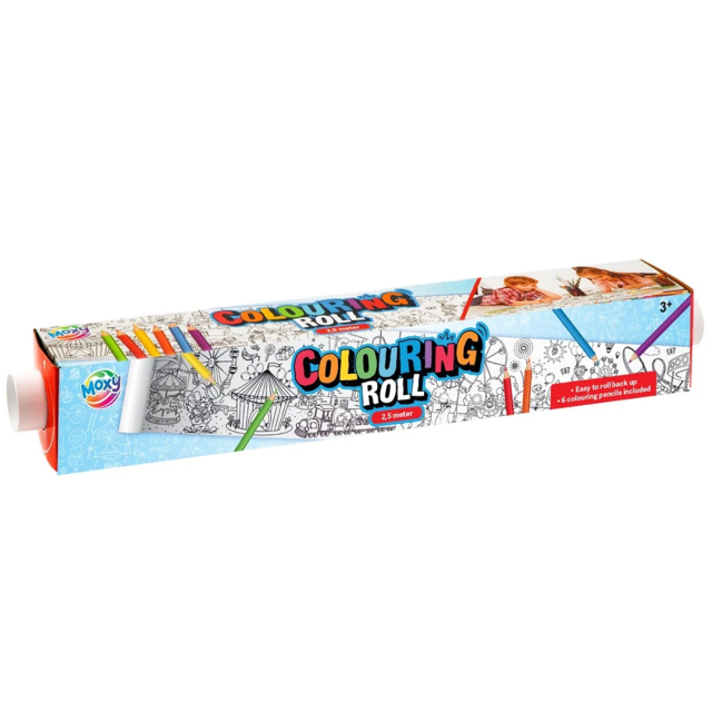 Colouring roll + pens Funfair 2,5 m