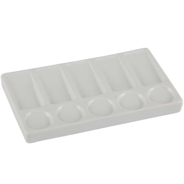 Artists porcelain palette rectangular 22x20 cm