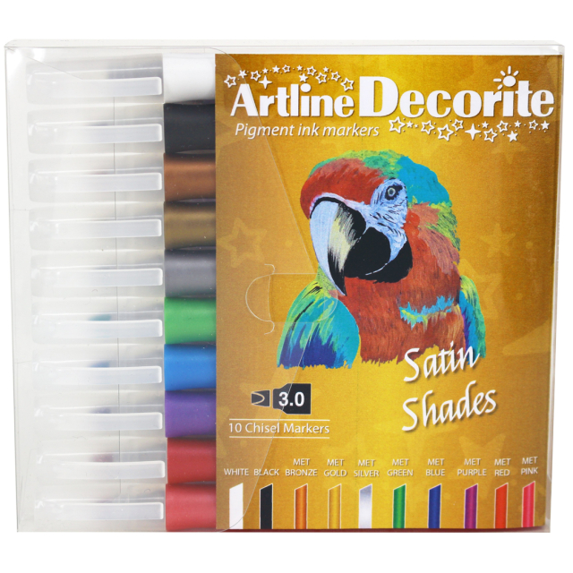 Decorite Calligraphy Pack of 10 Satin