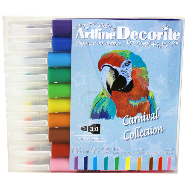 Decorite Calligraphy Pack of 10 Carnival