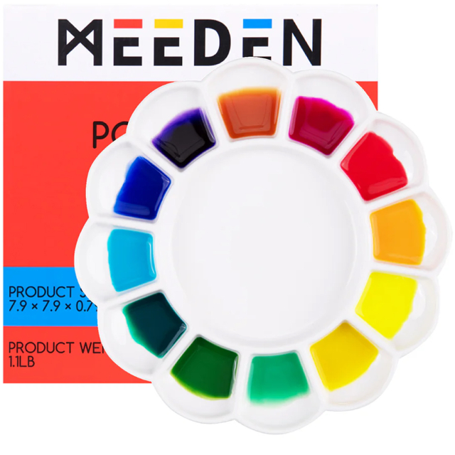 Round porcelain palette 20 cm