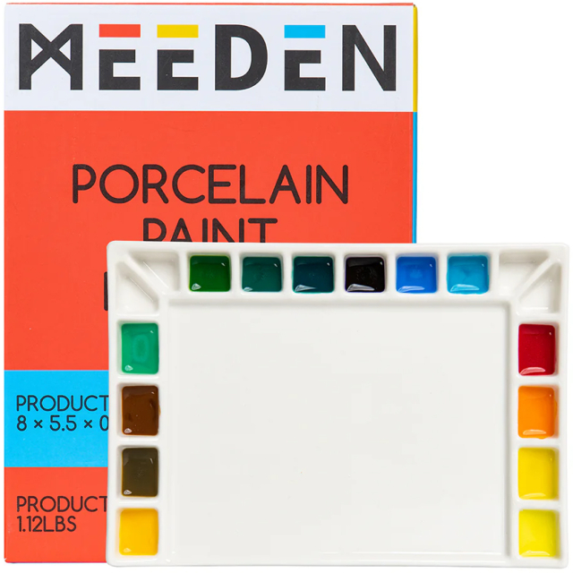 Rectangular porcelain palette14x20 cm