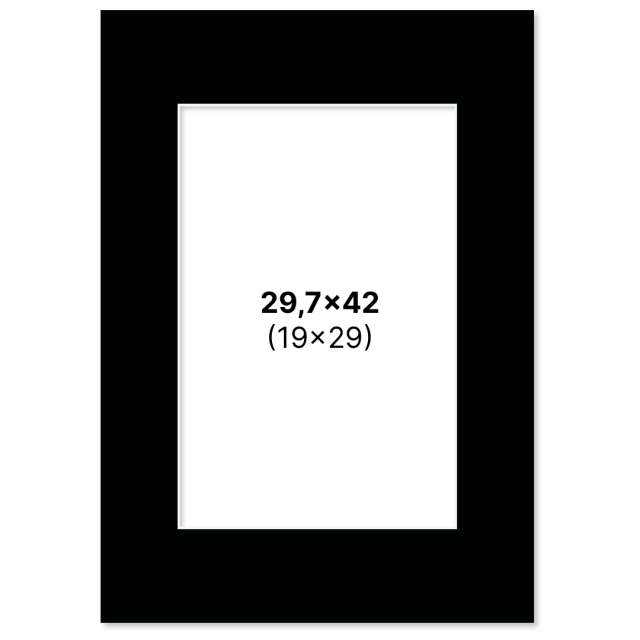 Passepartout Black 29,7x42 cm A3