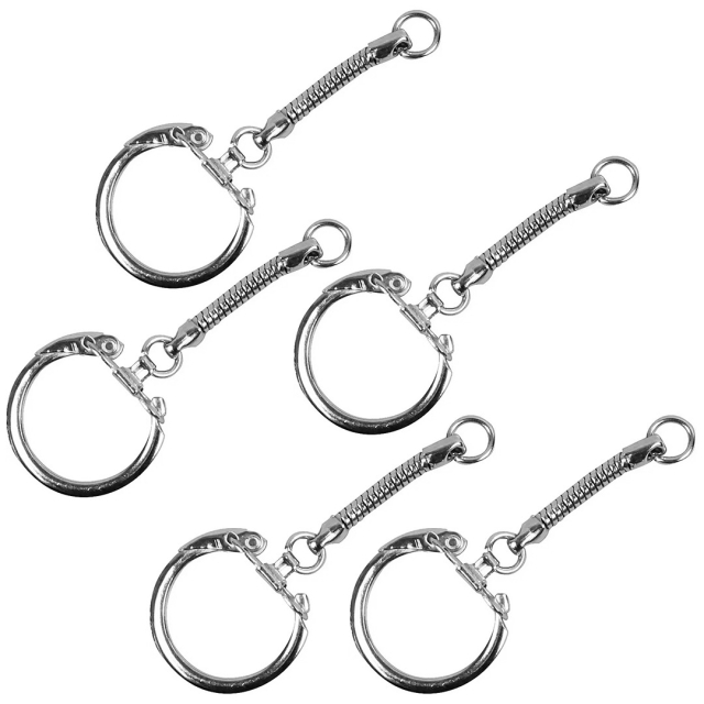 DIY Keyring with chain Pack of 5