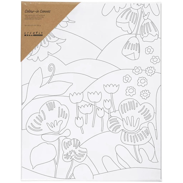 Canvas with print 24x30cm 360g Floral landscape