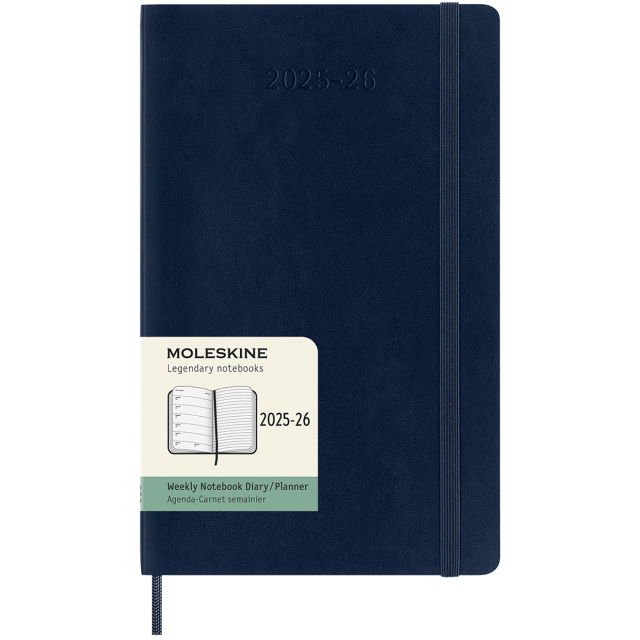 Diary 18M WeekNote Soft Cover Large Sapphire Blue