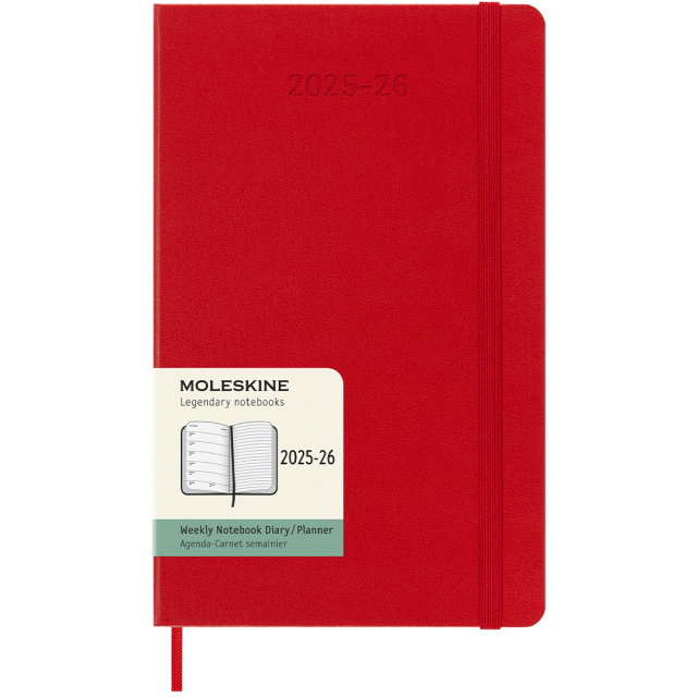 Diary 18M WeekNote Hard Cover Large Red