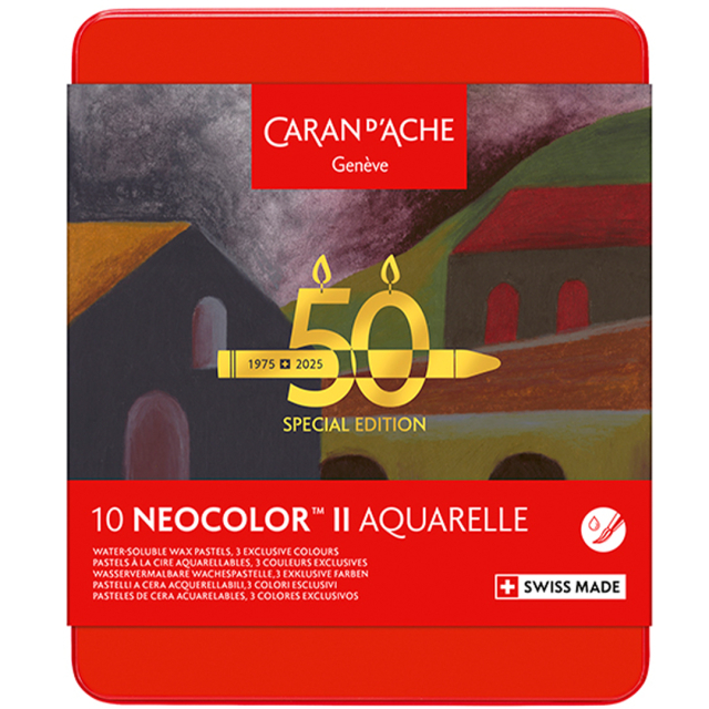 Neocolor II Aquarelle 50 Years Dark 10-set