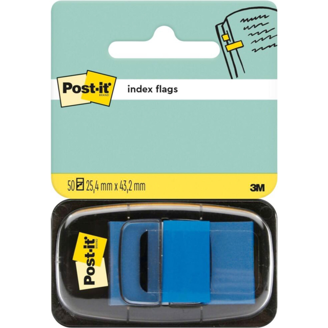 Post-it Index Tabs 25.4 x 43.2 mm Blue